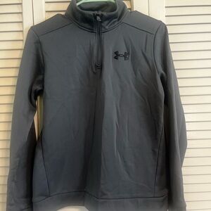 Under Armour boys Black Quarter-Zip Performance Pullover